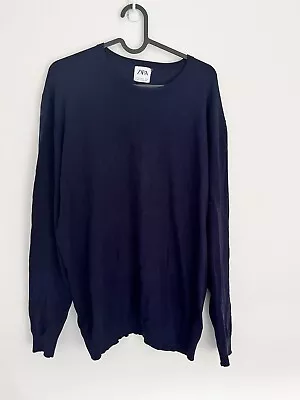 Zara Men’s Long Sleeve Knit. Navy. Size XL. Slim Fit. *See Description • $15