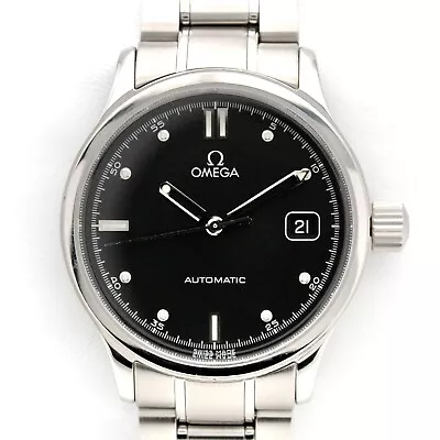 Omega Classic 36mm 5203.50 Auto Black Dial Stainless Steel Band W. Box & Papers • $1595