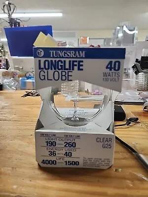 Lot Of 24 TUNGSRAM Long-life Globe Bulbs G25/Clear/40W/130V • $75