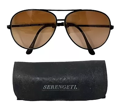 Vintage 80’s Serengeti Drivers 5222G Aviator UV Corning Sunglasses W/Case Japan • $249.95