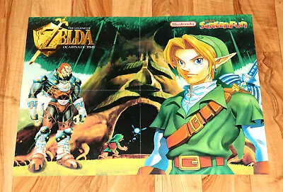 The Legend Of Zelda Ocarina Of Time / Tomb Raider III 3 PS1 N64 GameCube Poster  • $116.89