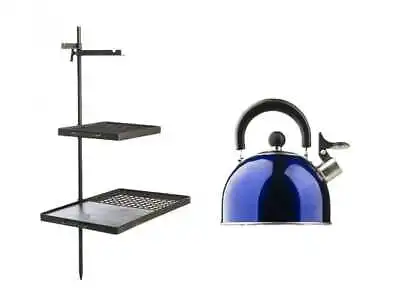 Adventure Kings Campfire Cooking Grill BBQ Combo + 2L Camping Portable Kettle • $68.95
