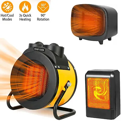 $24.60 • Buy 1500W Portable Electric Ceramic Space Heater Fan Adjustable Thermostat For Rooms