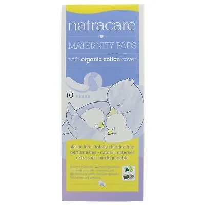 Natracare | New Mother Maternity Pads - Organic Cotton Cover | 10 • £6.82