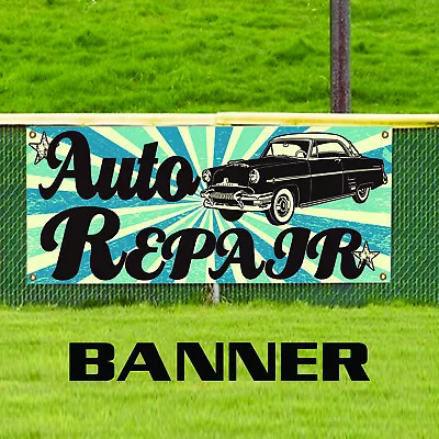 Auto Repair Old Vintage Business Advertising Promotional Vinyl Banner Sign • $37.99