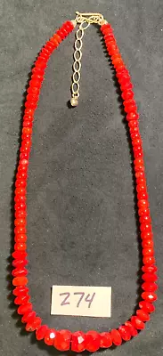 Jay King DTR Mine Finds HSN Fine Gemstone Graduated Red Coral Faceted  Necklace • $74.95