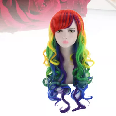  M Women's Lolita Cosplay Wig Curly Wavy Wigs Halloween Hair • £18.68
