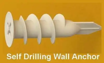 Easy E-Z Anchor Hollow Self Drilling Wall Anchors Nylon Plastic~ Select Quantity • $7.49