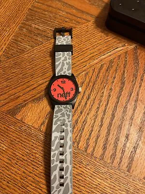 Unisex NEFF Daily Red/Black & Urban Camouflage Band Street/Casual Quartz Watch • $19.99