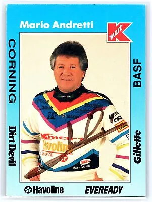 Mario Andretti Signed Autographed Card 1991 Kmart #NNO • $9.95