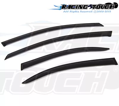 Dark Smoke Outside Mount Window Visor Rain Guard 4pc Mitsubishi Lancer 2007-2017 • $52.45