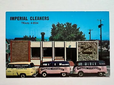 Vintage Advertising Postcard For Imperial Cleaners VW Delivery Buses Vancouver • $55