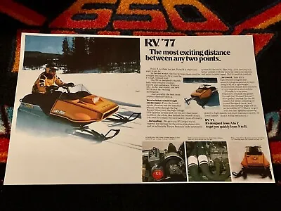 🏁 ‘77 SKI-DOO RV 340 F/A Snowmobile Poster Vintage Sled ((MOST EXCITING)) • $21.88