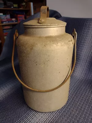 Vintage Priscilla Ware 3 Qt Aluminum Dairy Milk Can Pail Bail Handle Farmhouse • $14.99