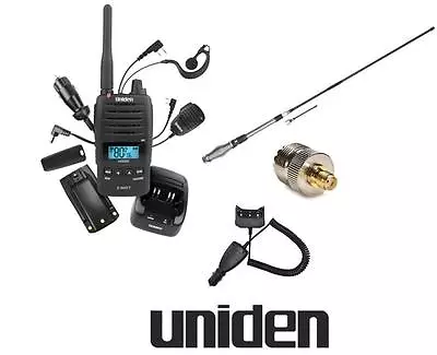 $318.88 • Buy UNIDEN UH850s 5W 80CH UHF HANDHELD RADIO+CK850+AT880 6DBI TWIN ANTENNA PACKAGE 