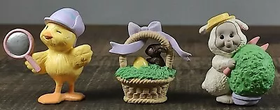 Hallmark Merry Miniatures Easter 1992- Chick Chocolate Bunny And Lamb • $8.99