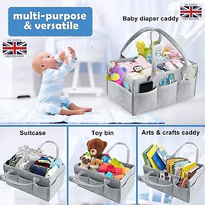 Organizer For Baby Nappy Diaper Caddy Nursery Storage • £12.49