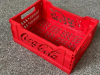 New Unused 2022 Coca Cola Retro Style Collapsible Fold-able Small Plastic Crate • £24.99