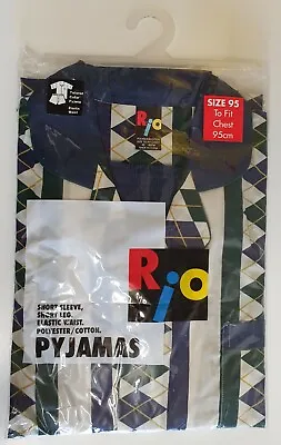 🔶️VINTAGE RETRO NOS RIO SHORT PYJAMAS MENS MEDIUM 95CM CHEST POLY/ COTTON 90s • $79.99