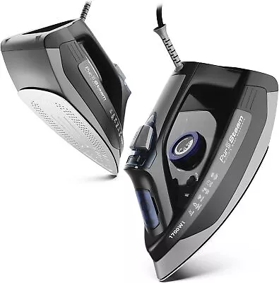 PurSteam Steam Iron For Clothes 1700W W/ Self-Cleaning Nonstick Stainless Steel • $61.99