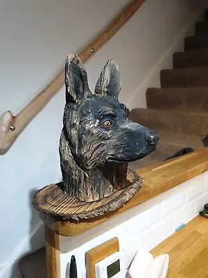 £150 • Buy Chainsaw Carved  Dogs Head 