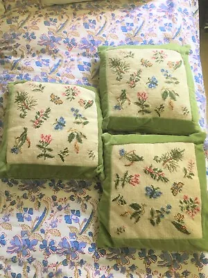 £9.61 • Buy IKEA Hand Made Tapestry & Velvet Cushions Set Of 3 Good Condition. Pads Included