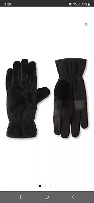 New Mens Isotoner Ultra Soft Corduroy Microsuede Gloves SmartTouch Large • $15.99