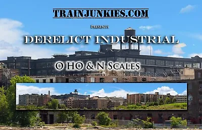 Backdrop: TrainJunkies Derelict Industrial  Model Railroad Backdrop • $79.95