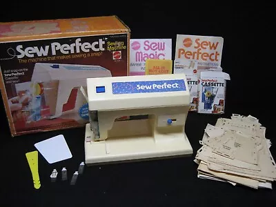 Vintage Mattel Sew Perfect 1976 Toy Sewing Machine With A Ton Of Patterns • $25