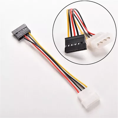 £1.95 • Buy 4 Pin IDE Molex To SATA Power Cable Adapter Connector Cord For HDD DVD ROM