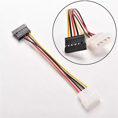 4 Pin IDE Molex To SATA Power Cable Adapter Connector Cord For HDD DVD ROM • £1.95