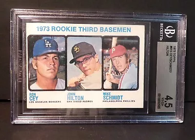 1973 Topps #615 Rookie Third Basemen Mike Schmidt/Ron Cey BGS 4.5 VG-EX+ • $290