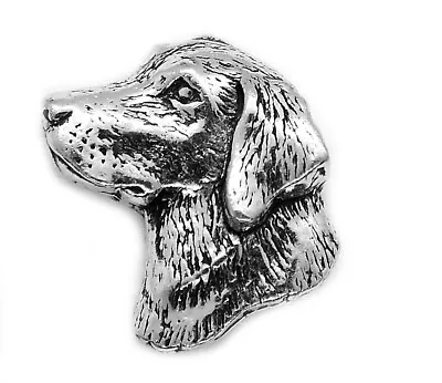 Small Labrador Retriever Dog Badge Brooch English Silver Pewter In Gift Pouch • £5.90