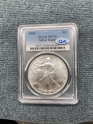 2005 American Silver Eagle Pcgs Ms 70 • $39