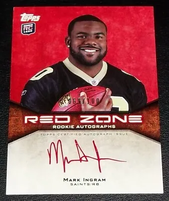 (#069/100) Rc Mark Ingram Auto 2011 Topps Red Zone Rookie Signed Autograph • $35