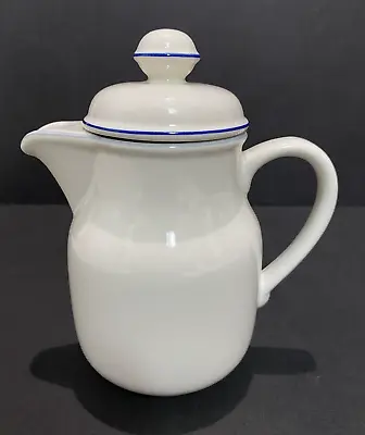 Villeroy & Boch Boutique (White Blue Trim) Mini Coffee Pot With Lid 5 3/4  • $24.97