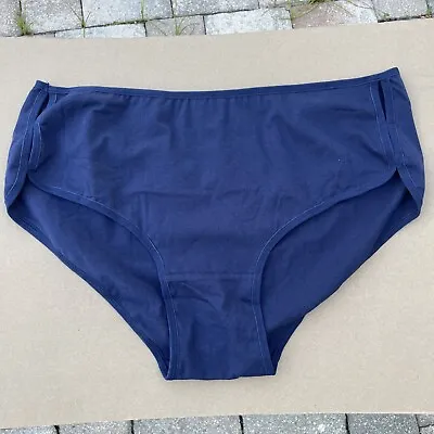 Vintage Knotty Knickers Womens Cotton Panties Size XL / 8 Navy Blue NEW • $16.99