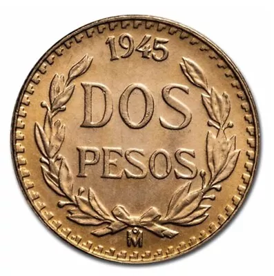 1945 Mexico 🇲🇽 GOLD DOS 2 PESOS .0482 AGW BU Brilliant Uncirculated • $165.88