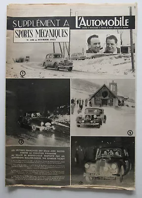 L'AUTOMOBILE Magazine Supplément MONTE CARLO February 1955 - HS2003000918 • $8.87