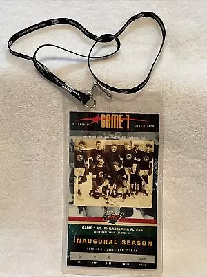 VERY RARE Minnesota Wild 10-11-2000 FIRST EVER GAME Full Ticket In Lanyard NICE • $349.99