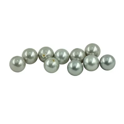 5 Pairs 8mm Freshwater Shell Pearl Half Drilled Round Beads DIY Craft - Grey • £4.30