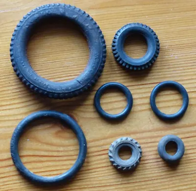 £2.50 • Buy Vintage Job Lot Of 7 Various Meccano Rubber Tyres