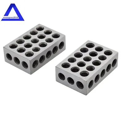 New 1 Matched Pair 1-2-3 Blocks 23 Holes .0002  Machinist 123 Ultra Precision • $18.50