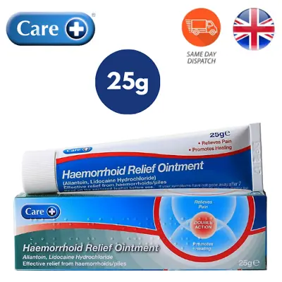 Care Haemorrhoid Ointment Pain Relief Aids Healing Effective Relief Cream - 25g • £3.75