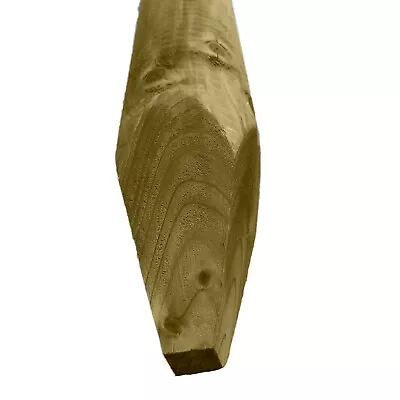 Machine Round Fence Posts 2.4M X 100MM Treated Timber Garden Fence Tree Stakes • £102.21