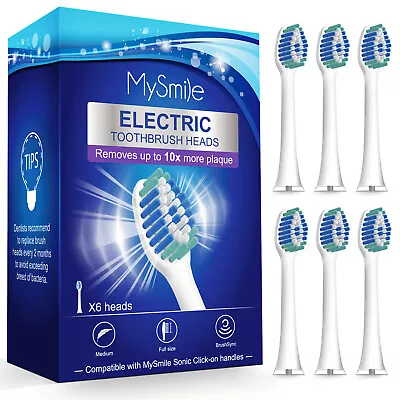 MySmile Electric Toothbrush Travel Case USB Rechargeable 6 Replacement Heads • $16.99