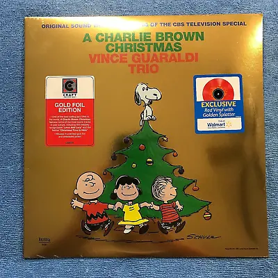 🎅 Charlie Brown Christmas  Gold Foil Edition  Vince Guaraldi Trio LP Red Vinyl • $24.95