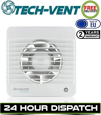 100mm (4  Inch) Humidity Sensor & Timer - Silent Bathroom Extractor Fan Energy • £19.99