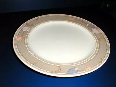 3 Mikasa #CAC02  Intaglio MEADOW SUN Dinner Plates_Set Of THREE  (mas-bd-ch-btm) • $29.99