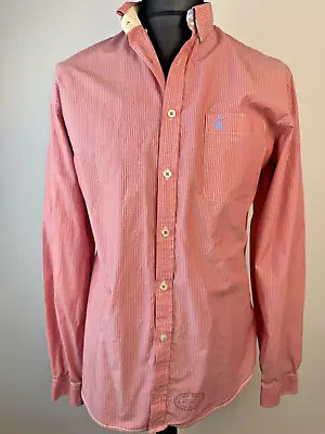 Tom Joules Mens Long Sleeved Pinstripe Shirt Size Medium Pink • $21.15